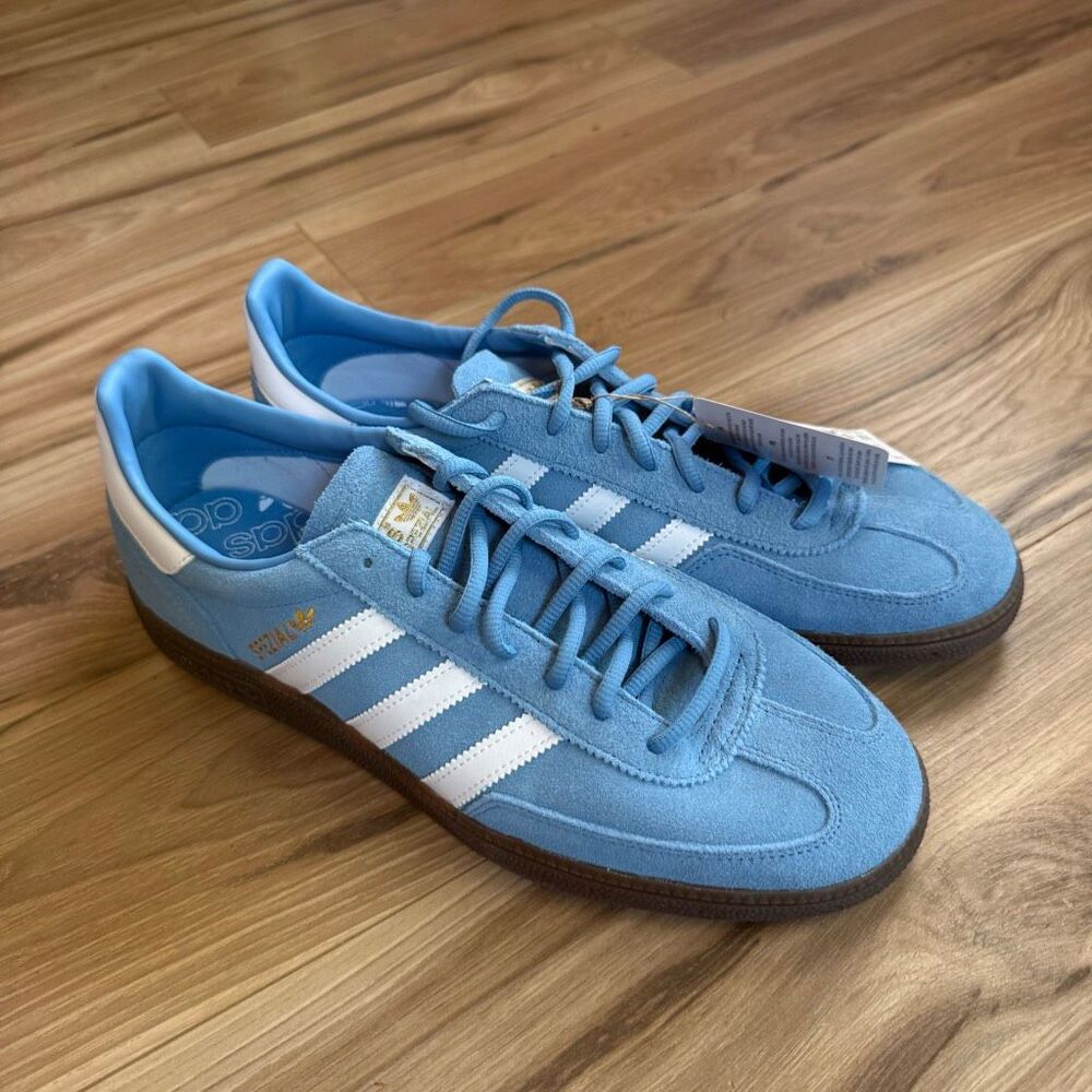 NWT Adidas Men’s Light Blue Cloud White Handball Spezial Trainers Shoes Size 12